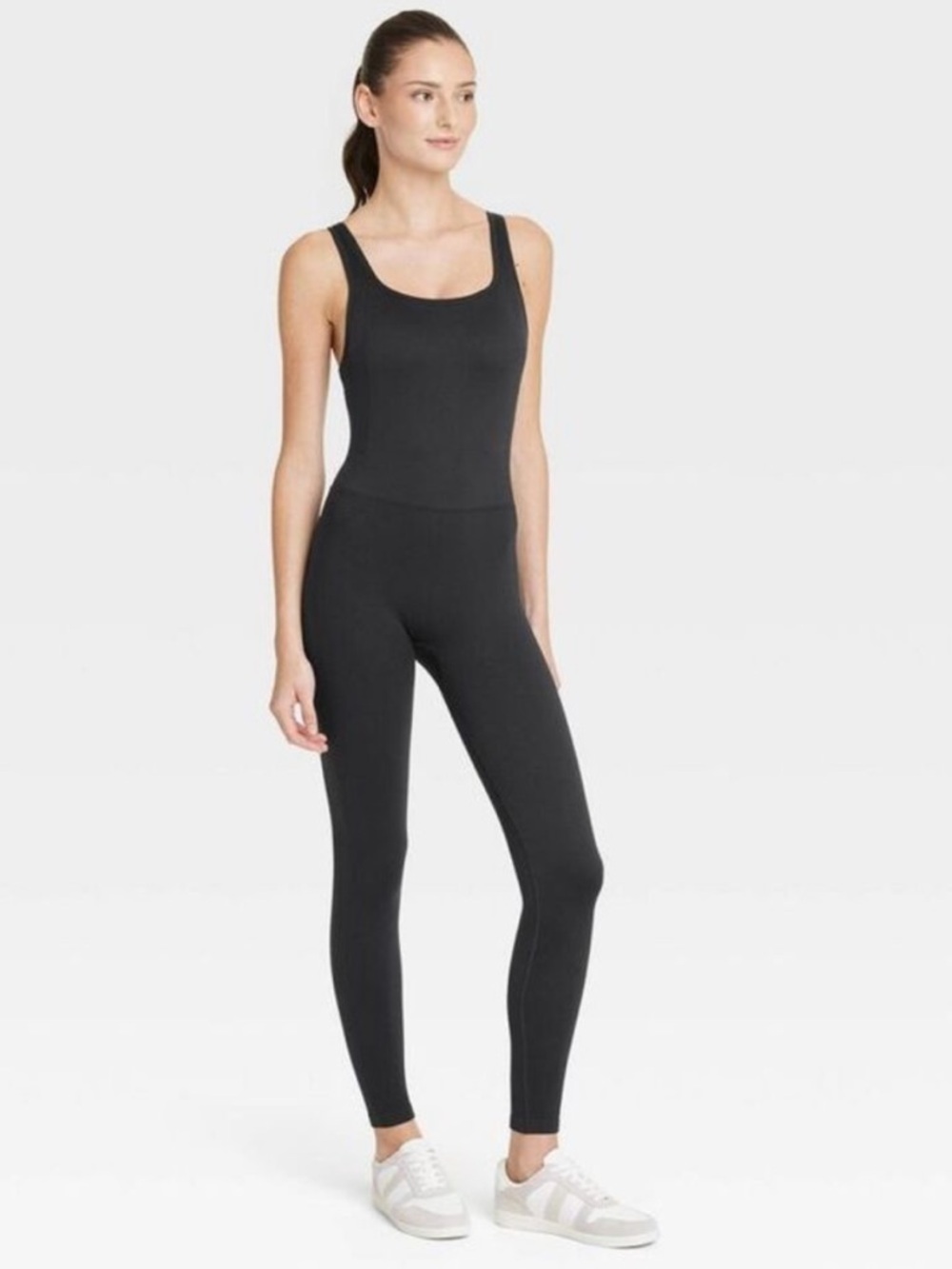 all in motion Black Seamless Skinny Jumpsuit